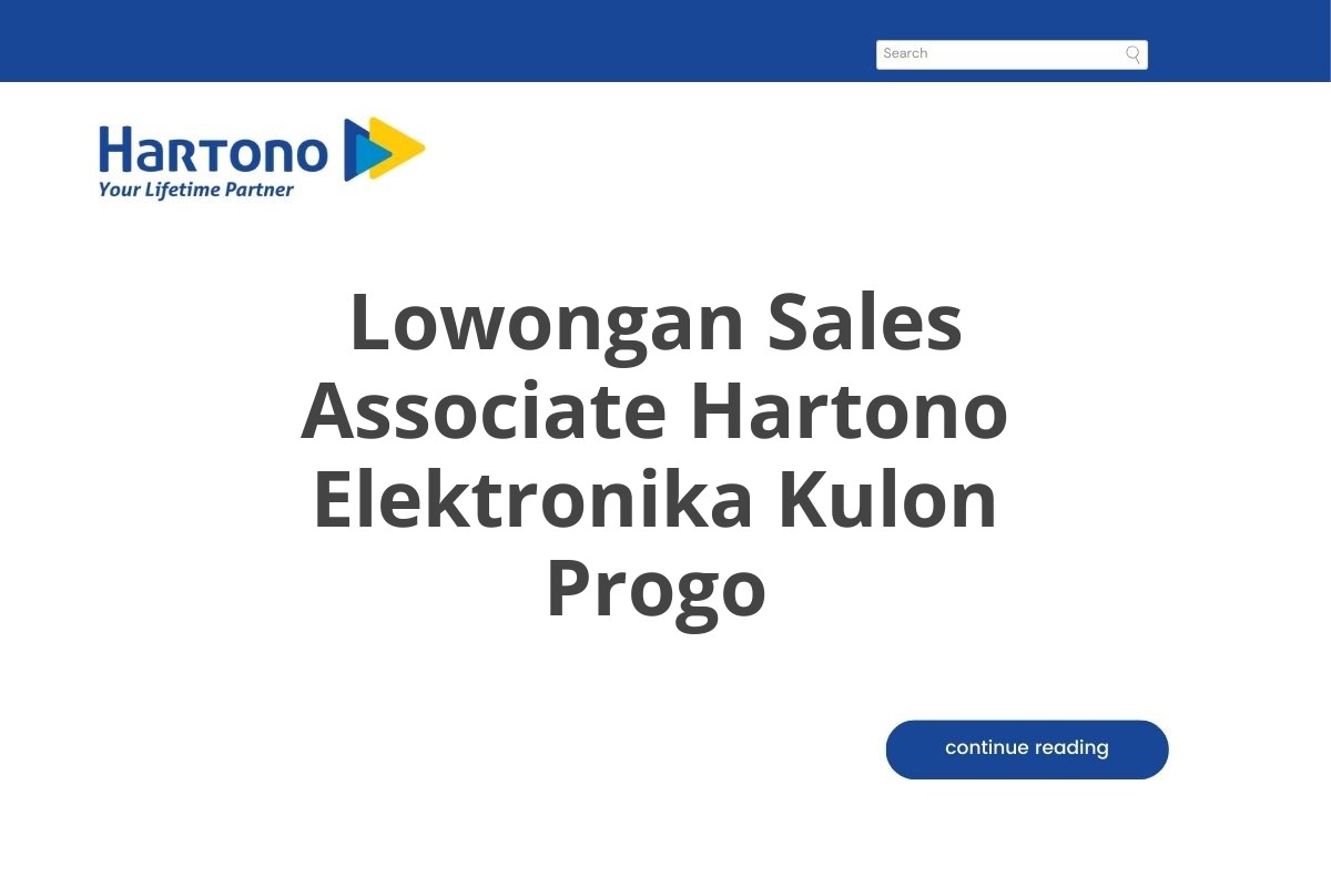 Lowongan Sales Associate Hartono Elektronika Kulon Progo